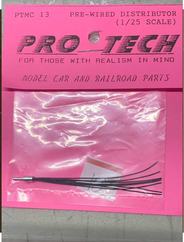 Black Pre-Wired Distributor (1/25 scale) (machined aluminum)