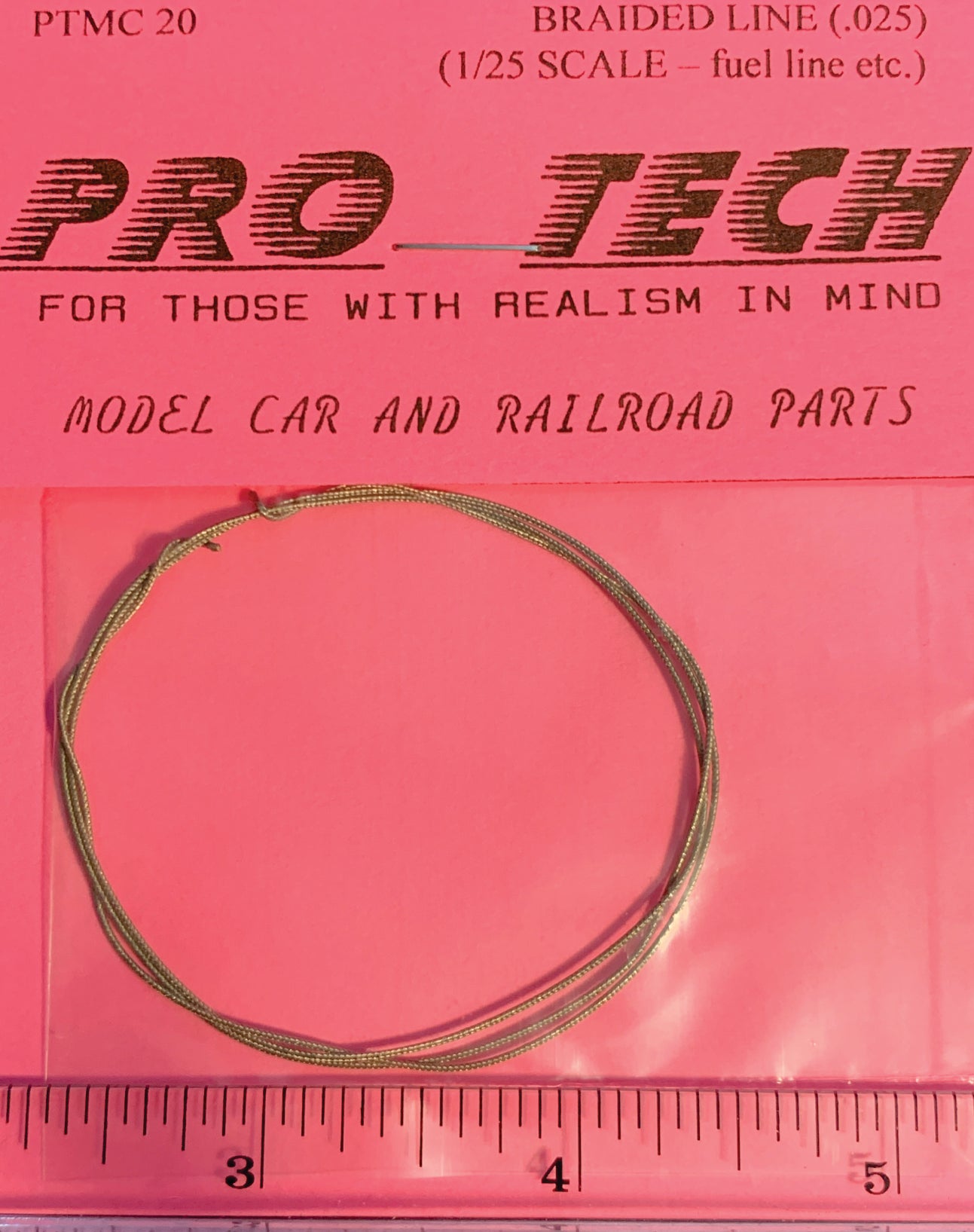 Braided Line (.025) (1/25 scale - fuel line etc.) (18 ins.)