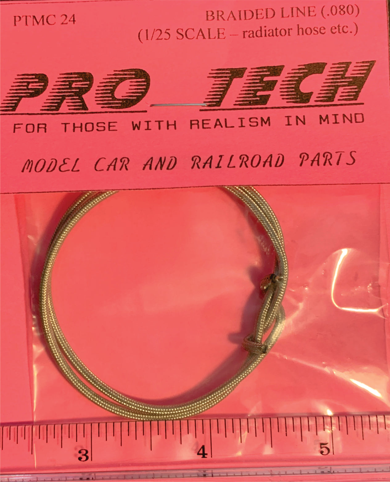 Braided Line (.080) (1/25 scale - radiator hose etc.) (1 ft.).