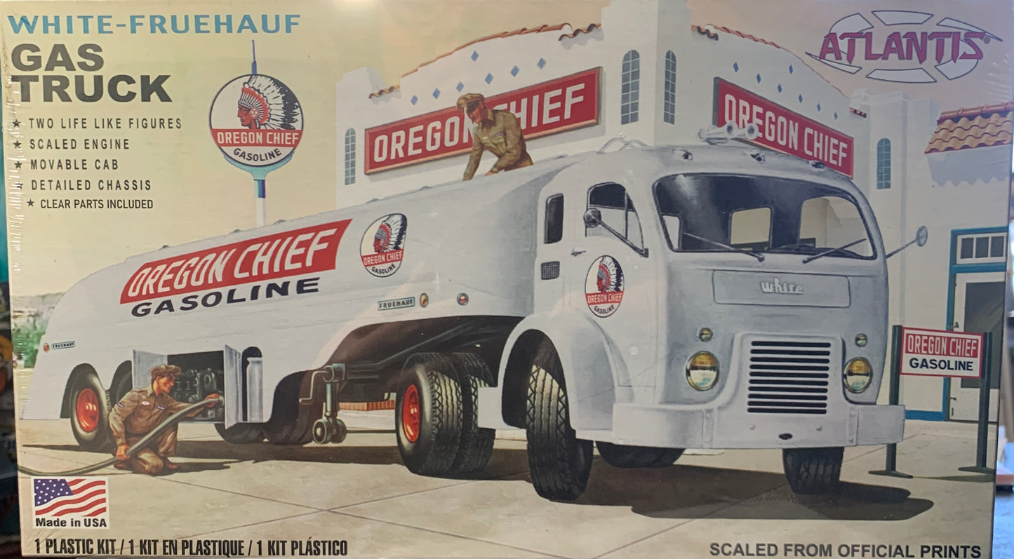 ATLANTIS WHITE-FRUEHAUF OREGON CHIEF GAS TRUCK MODEL-KIT