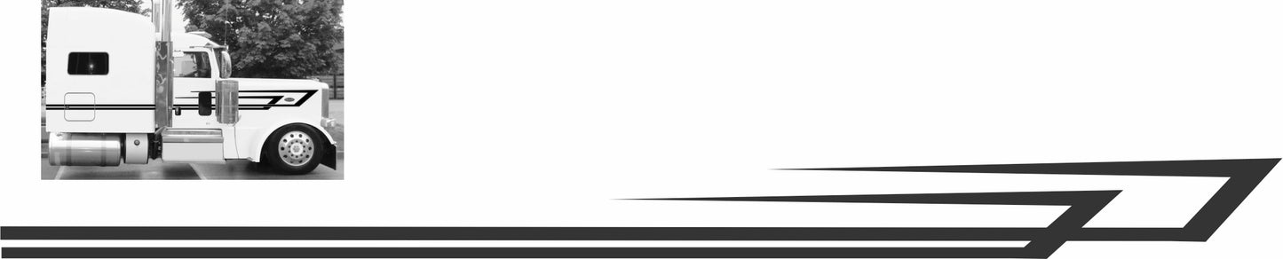 Semi Stripes Water Slide Decals