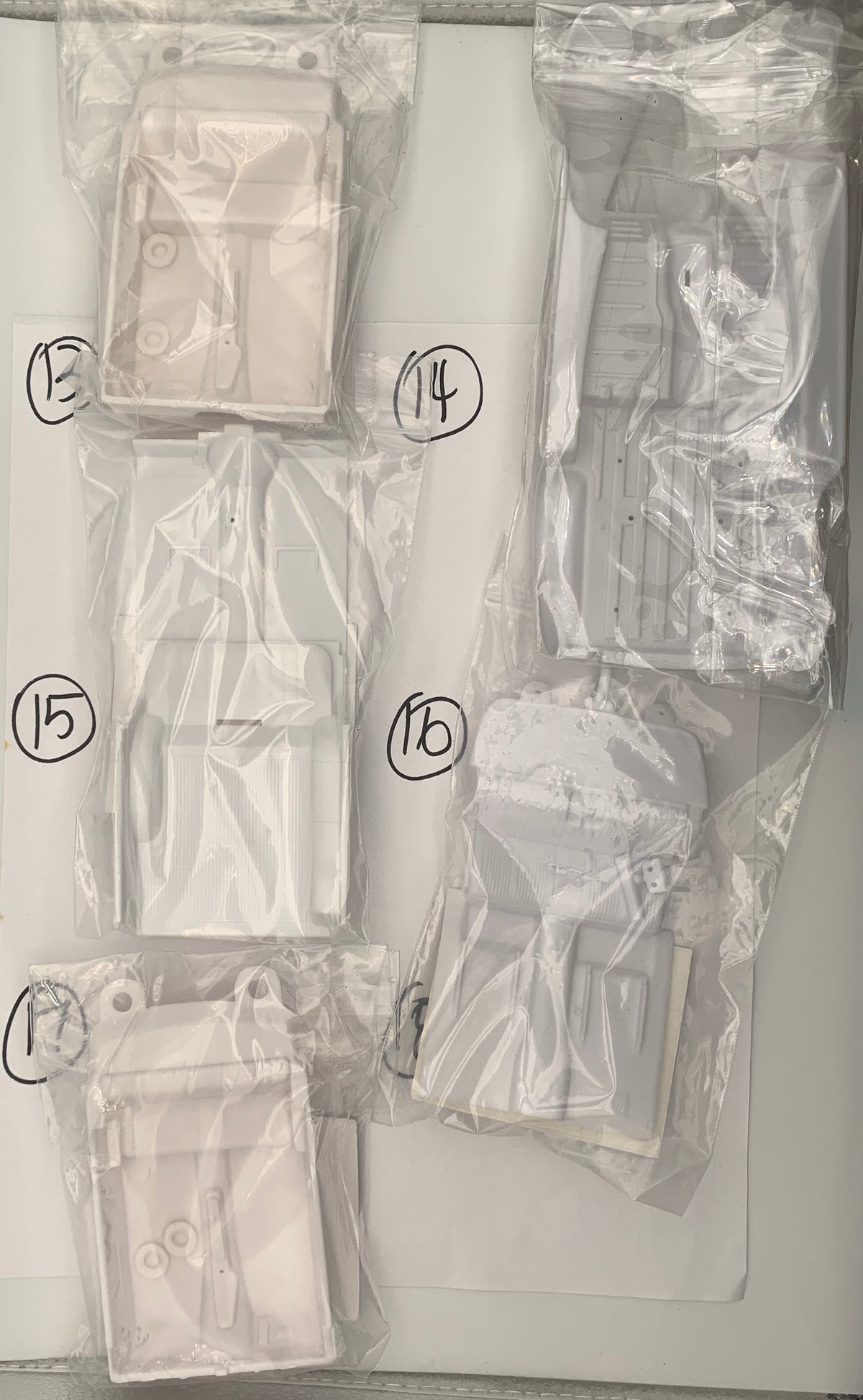 GM INTERIOR TUBS - SEATS AND STEERING PARTS BAG