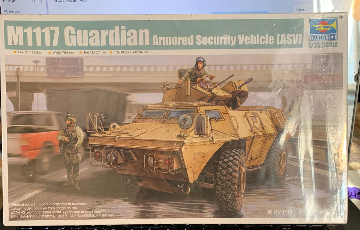 The likely kit is the Trumpeter M1117 Guardian Armored Security Vehicle #01541, a 1/35-scale