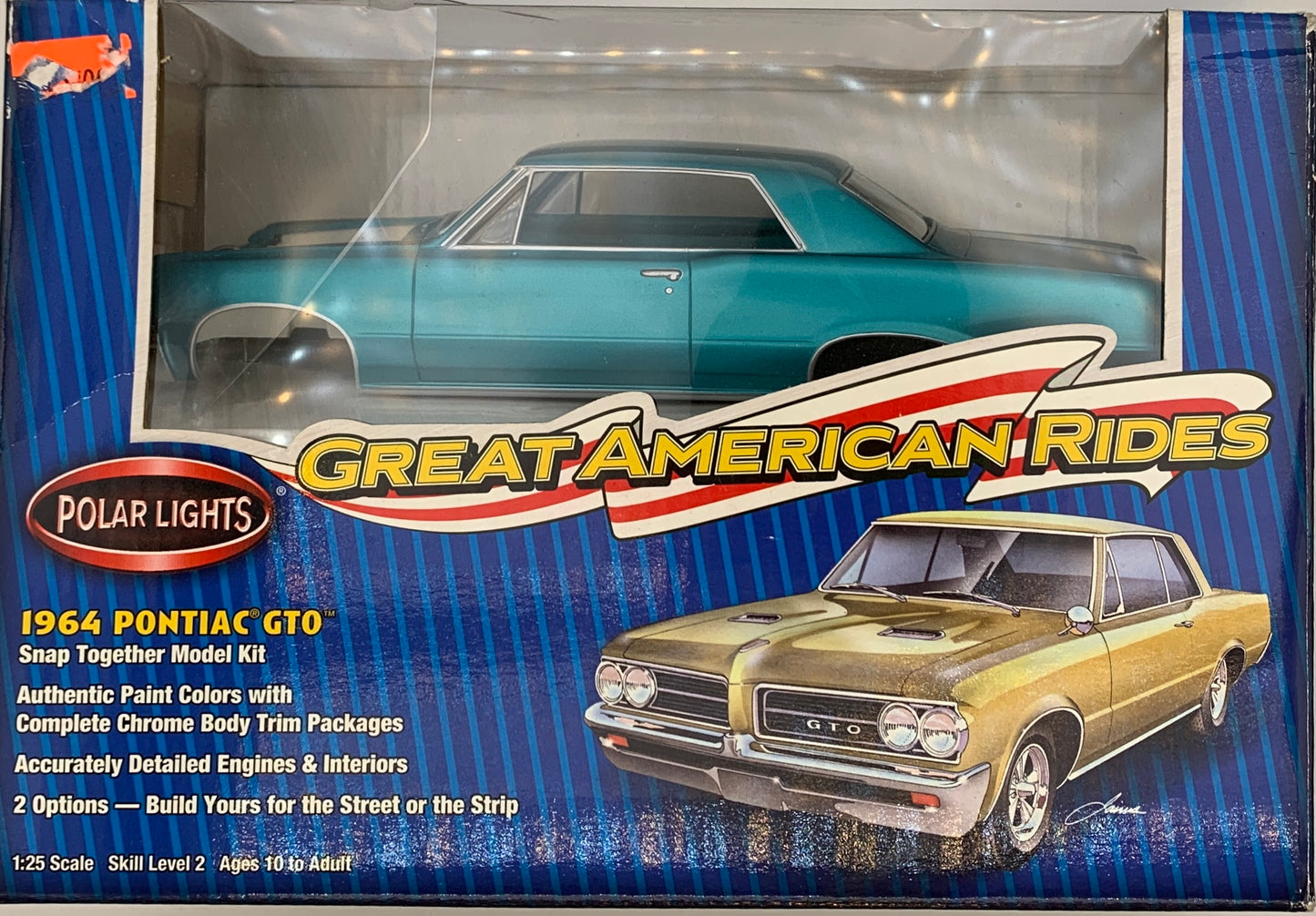Polar Lights Great American Rides 1964 Pontiac GTO, 1/25 Scale Model Kit