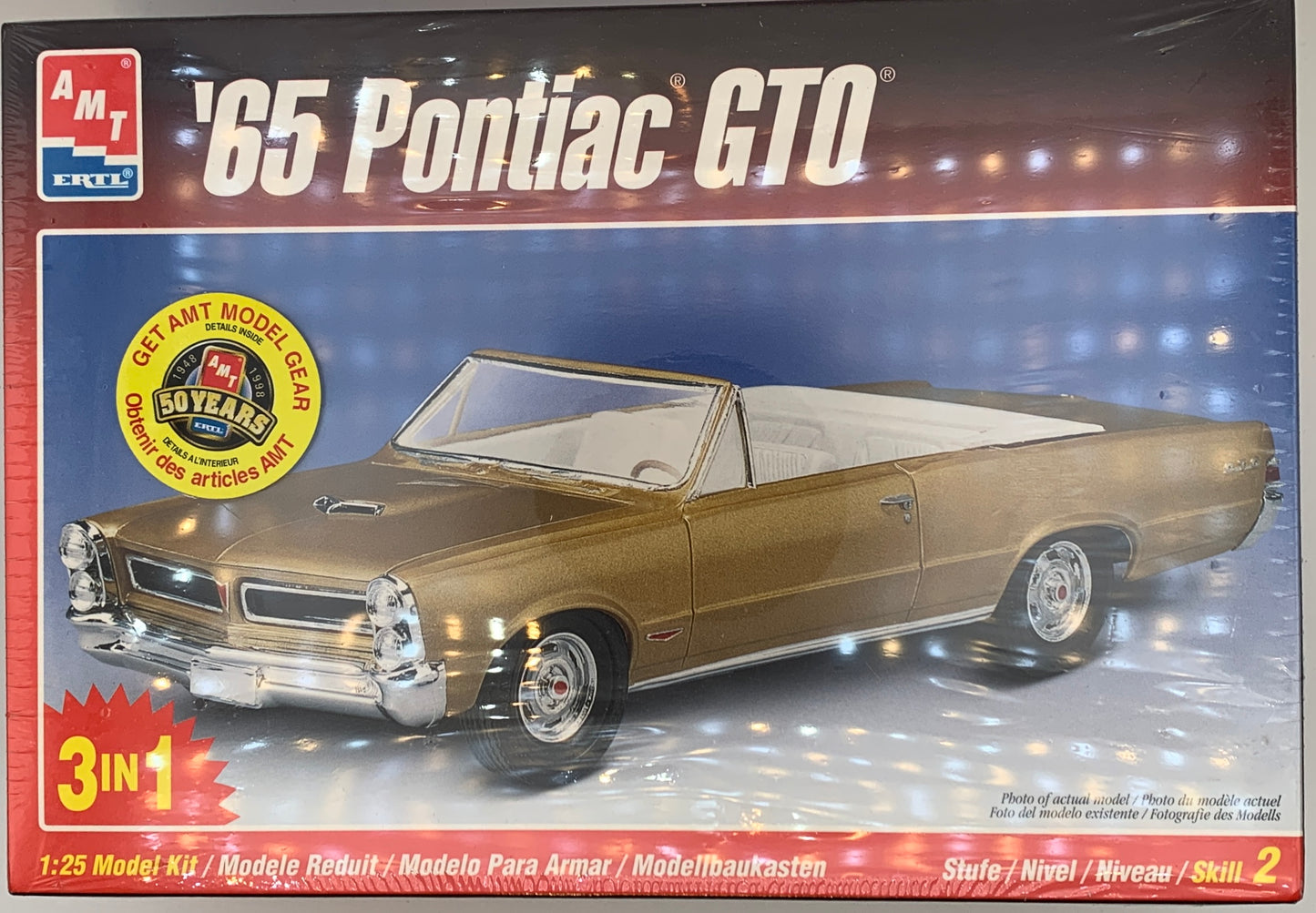 AMT ‘65 Pontiac GTO 3 in 1, 1/25 Scale Model Kit