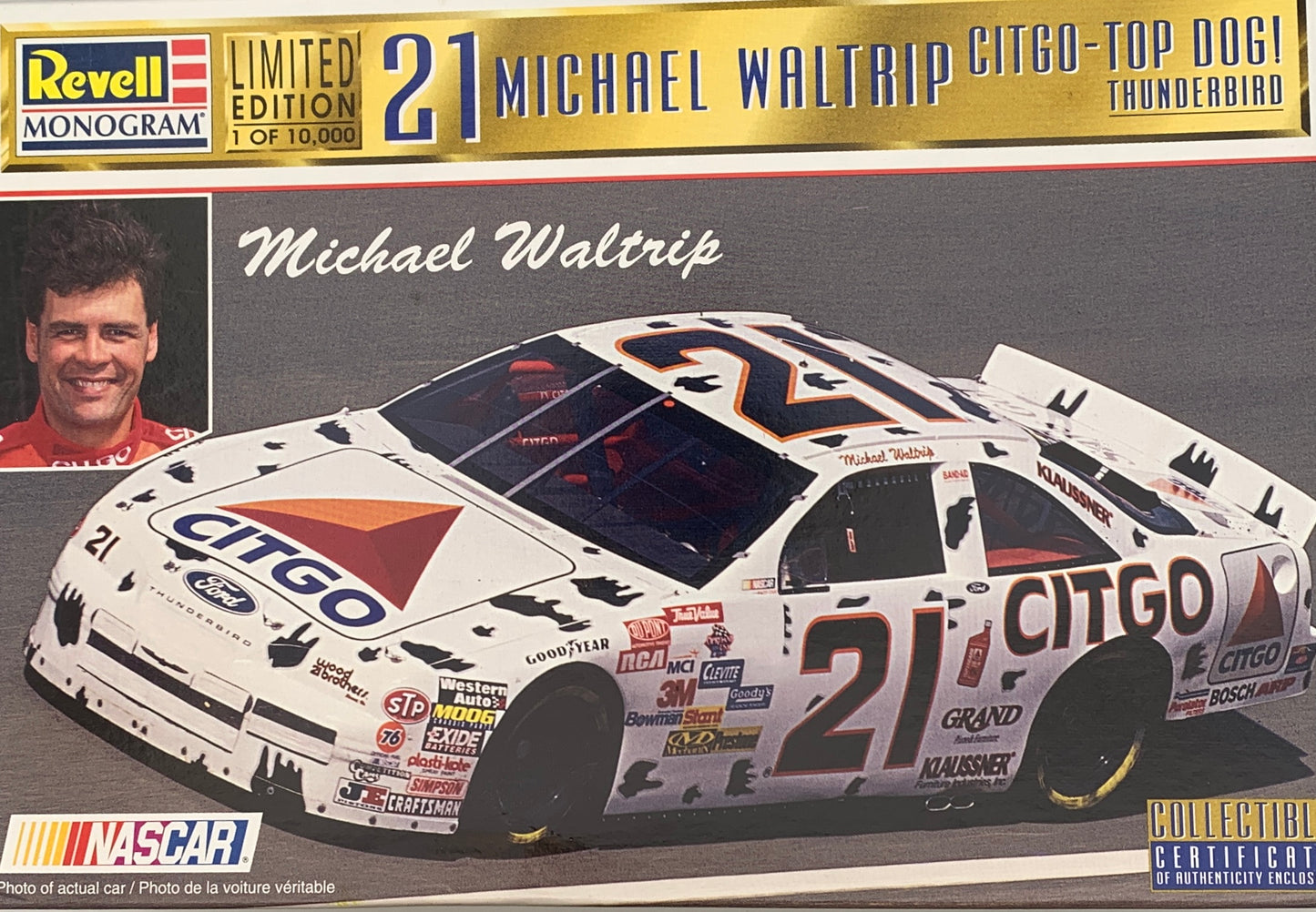 Revell Monogram Limited Edition #21 Michael Waltrip Citgo-Top Dog! Thunderbird , 1/24 Scale Model Kit