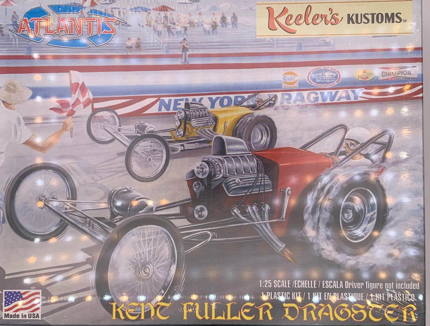 Atlantis Keeler’s Kustoms Kent Fuller Dragster 1/25 Scale Model Kit