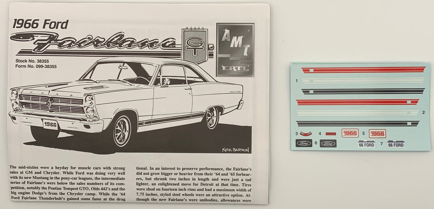 AMT 1966 Ford Fairlane GT-GTA 1:25 Scale Model Kit