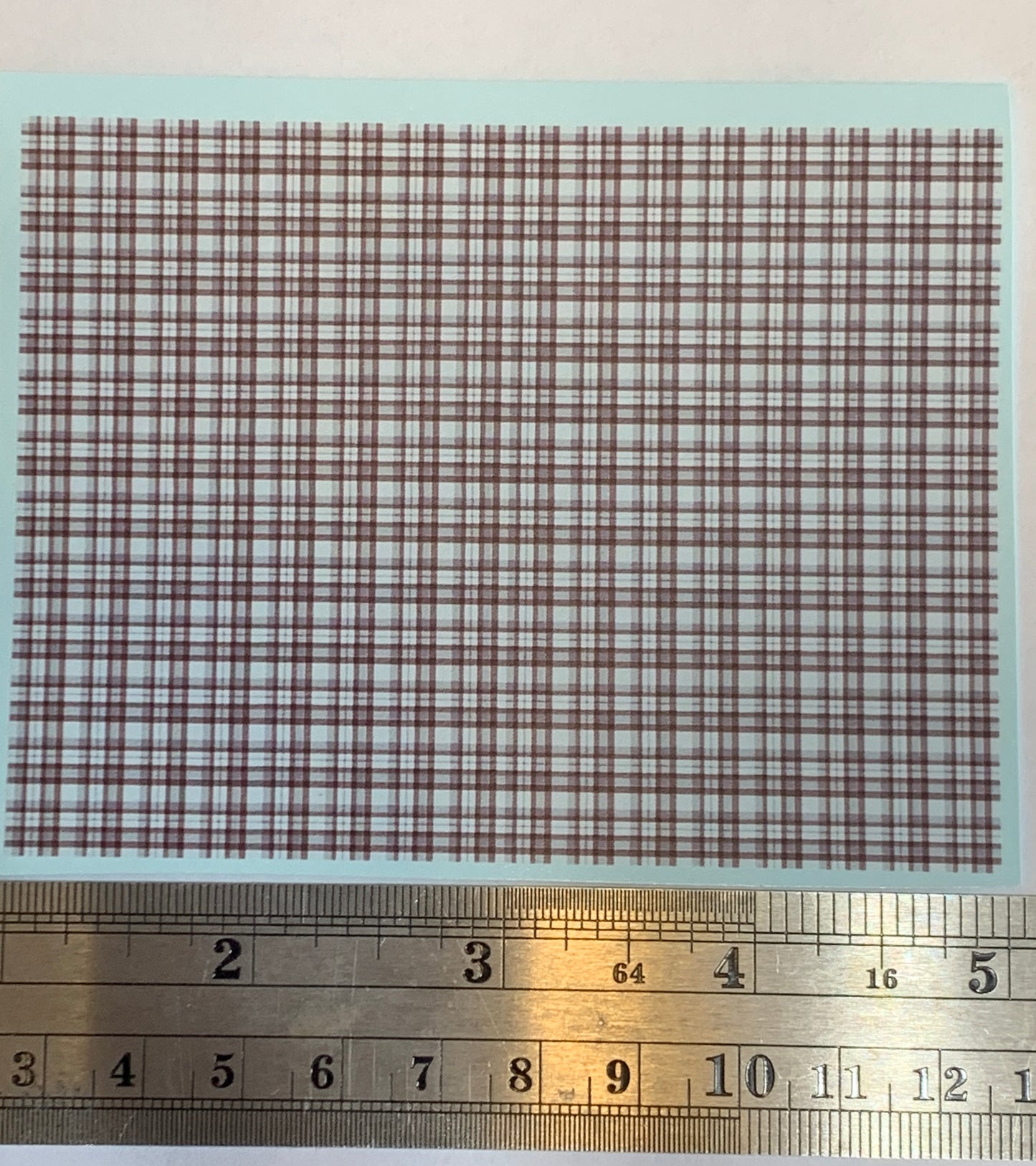 Trunk Liner Plaid Water Slide Decal Sheet