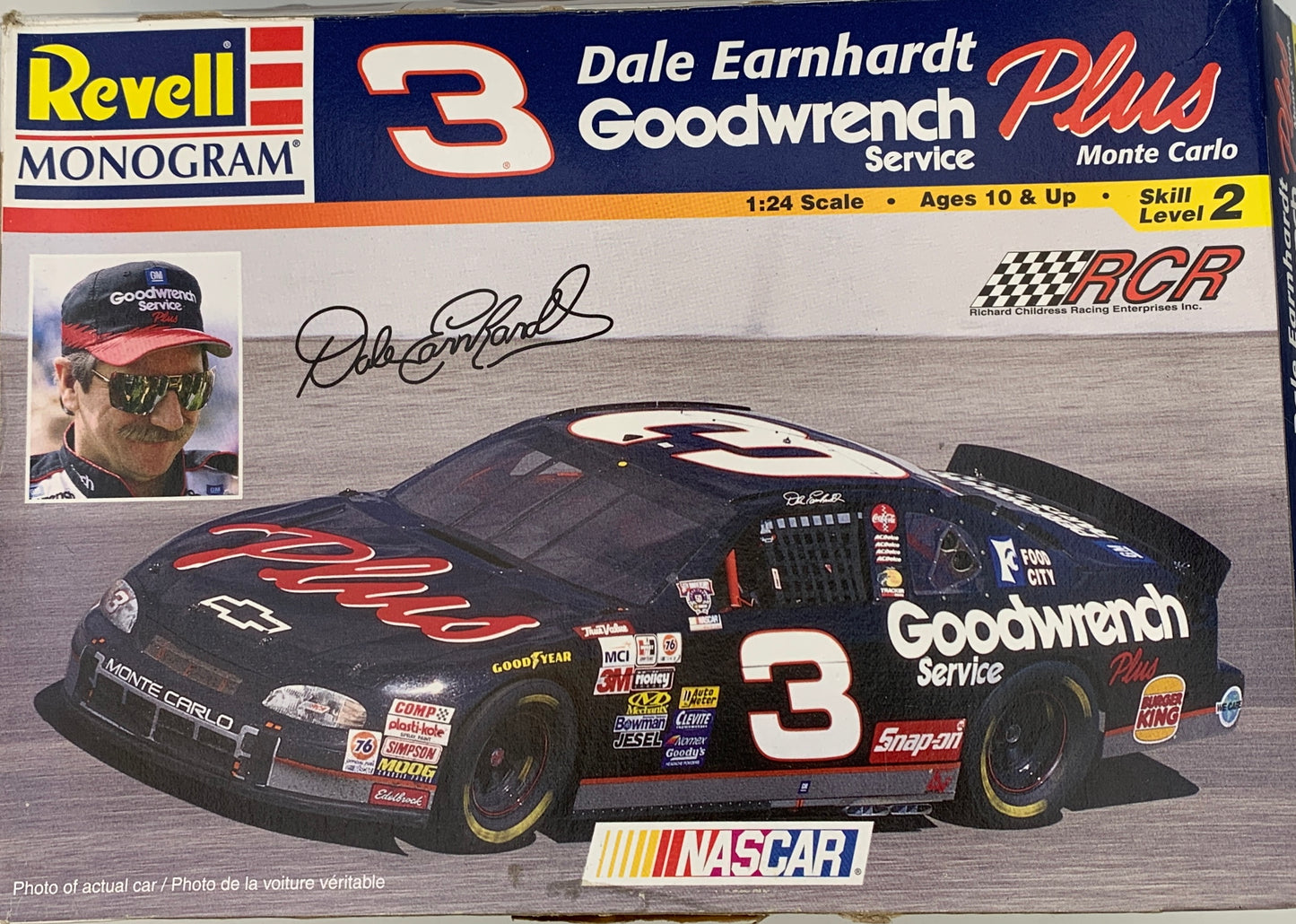 Revell Monogram #3 Dale Earnhardt Goodwrench Service Plus Monte Carlo, 1/24 Scale Model Kit