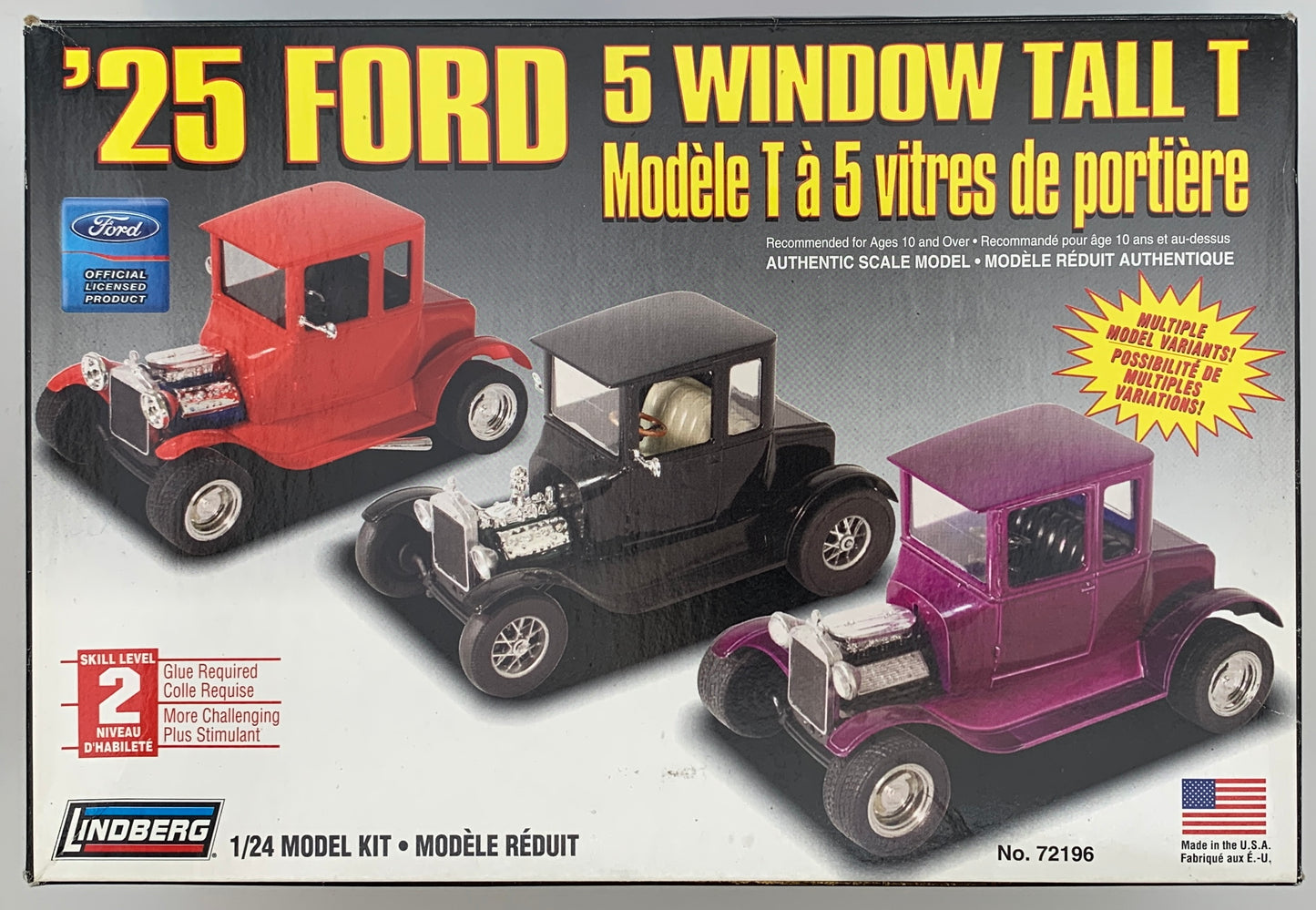 Lindberg ‘25 Ford 5 Window Tall T, 1/24 Scale Model Kit