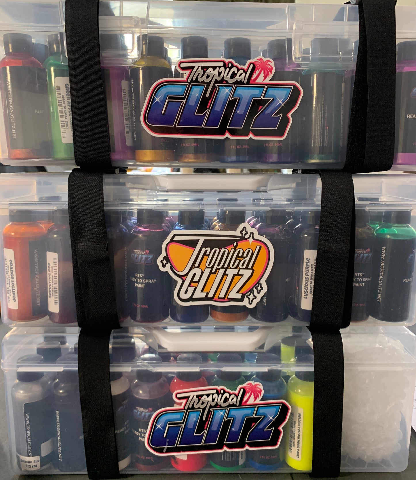 Tropical Glitz 2 oz Airbrush Ready to spray NEON paint