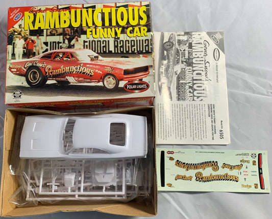 Polar Lights Gene Snow’s Rambunctious Funny Car, 1/25 Scale Model Kit