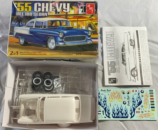 AMT ‘55 Chevy Bel Air Sedan, 1/25 Scale Model Kit
