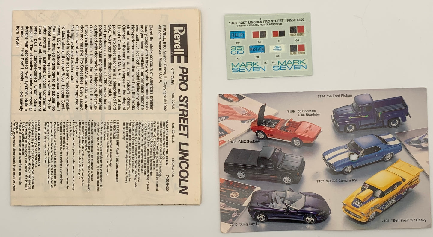 Revell Hot Rod Lincoln LSC Pro Street, 1/25 Scale Model Kit