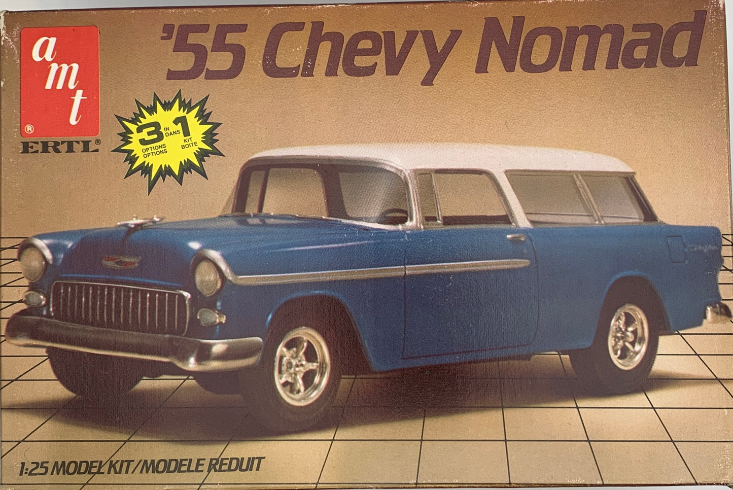 AMT ‘55 Chevy Nomad 3 in 1, 1/25 Scale Model Kit