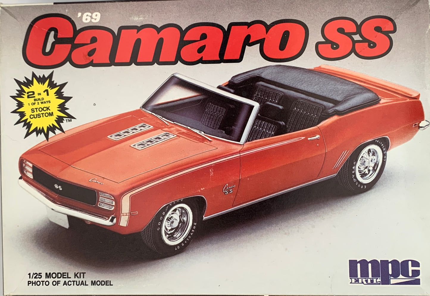 MPC ‘69 Camaro SS 2-n-1, 1/25 Scale Model Kit (Open)