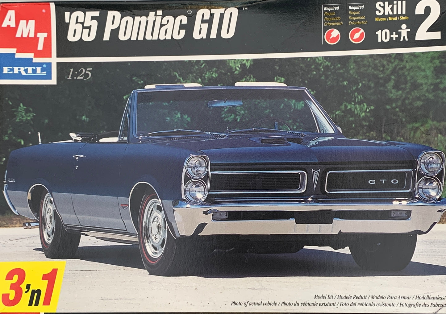 AMT ‘65 Pontiac GTO, 1/25 Scale Model Kit