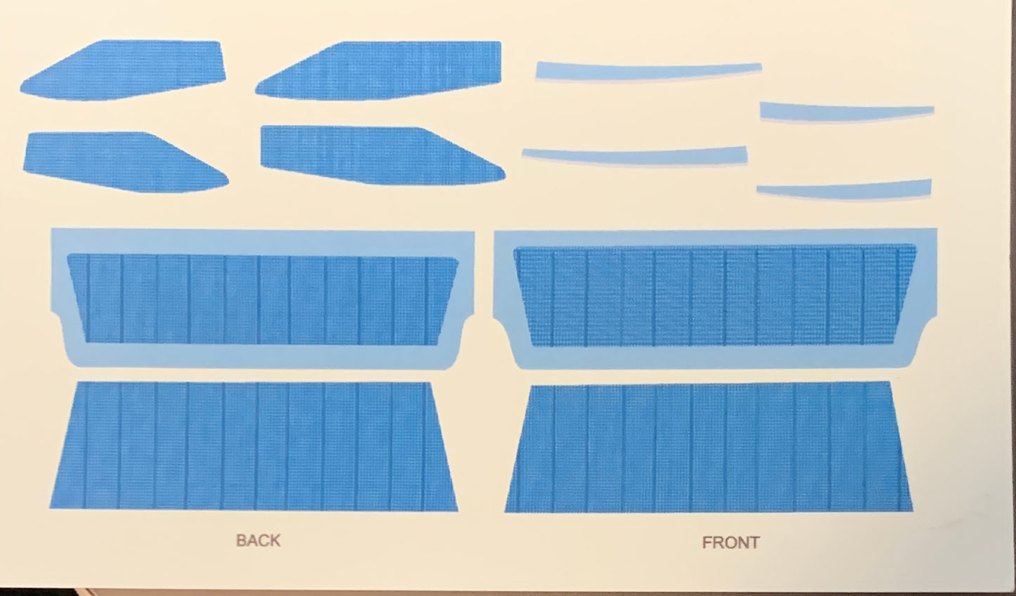 Decals for the 1960 Nomad Station Wagon Interior sized to the AMT kit