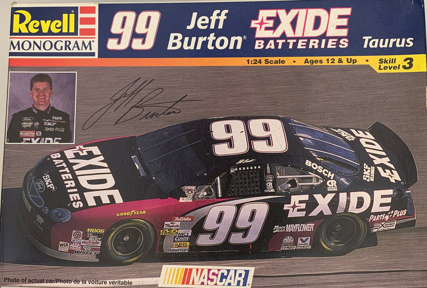 Revell Monogram #99 Jeff Burton Exide Batteries Taurus, 1/24 Scale Model Kit