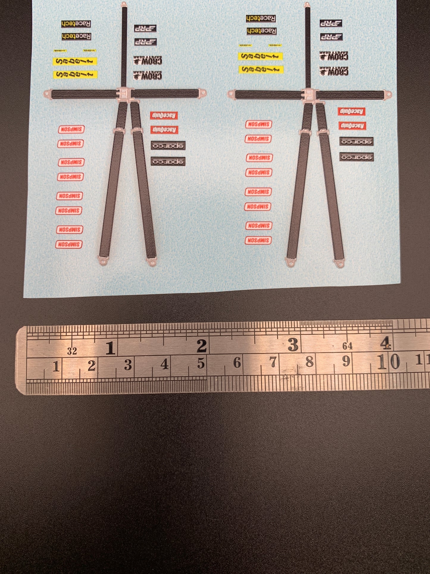 Racing Harness flexible Dimensional decal