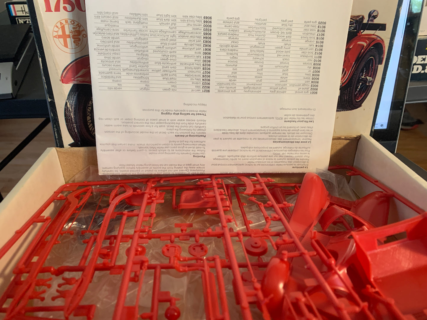 Heller Alfa Romeo 1750cc Zagato kit #715, 1/24 scale model kit