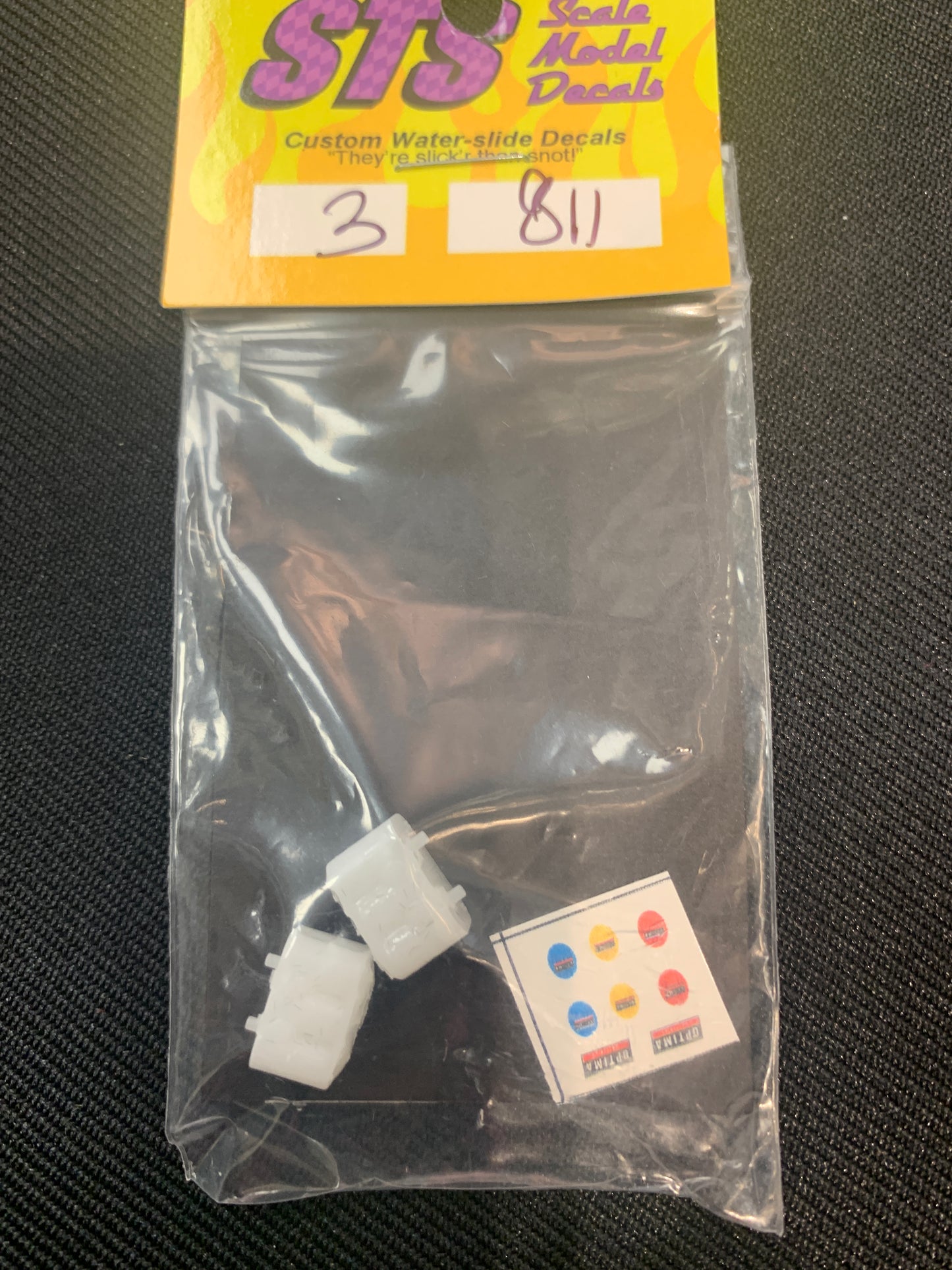 Optima battery with decals