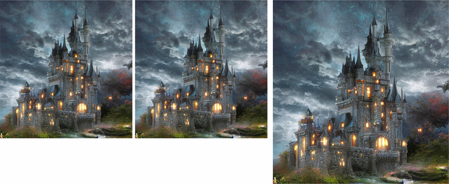 Castle van mural water slide decal