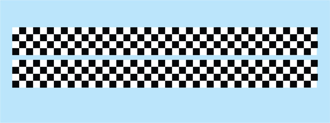 Checker Straight water slide decals
