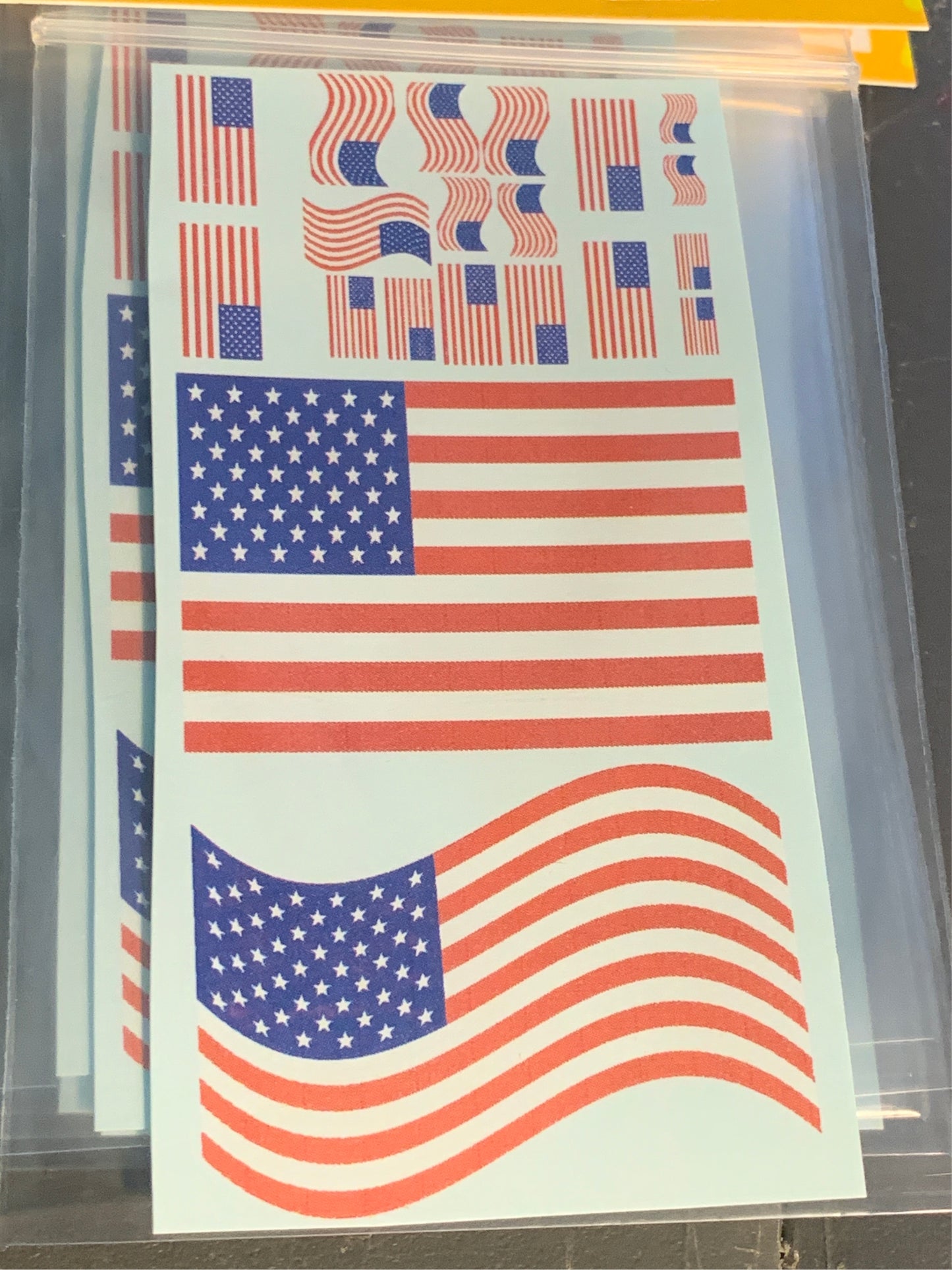Flag variety water slide decals