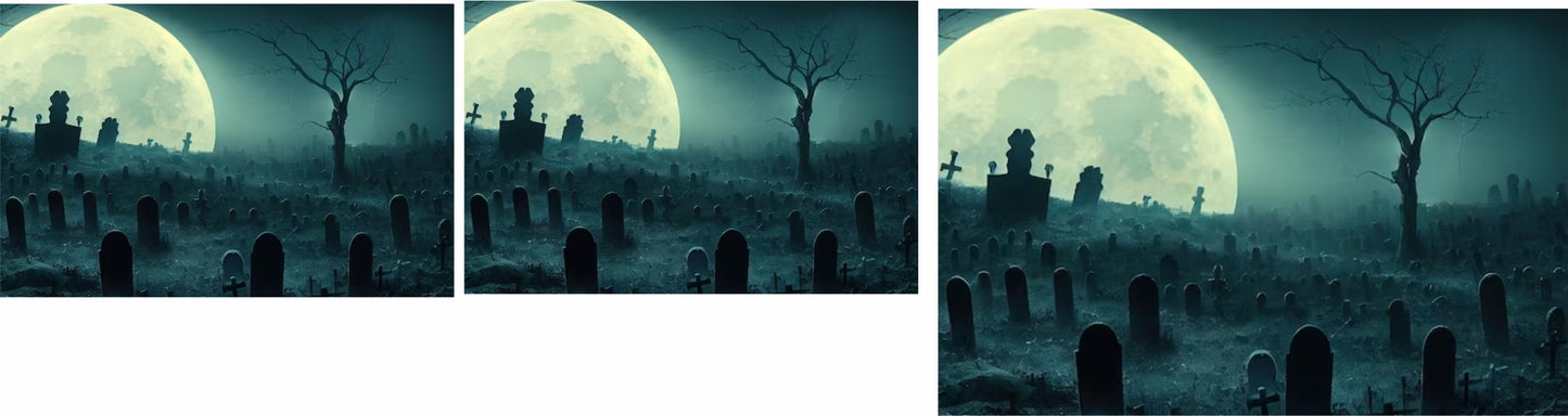 Graveyard van mural water slide decal