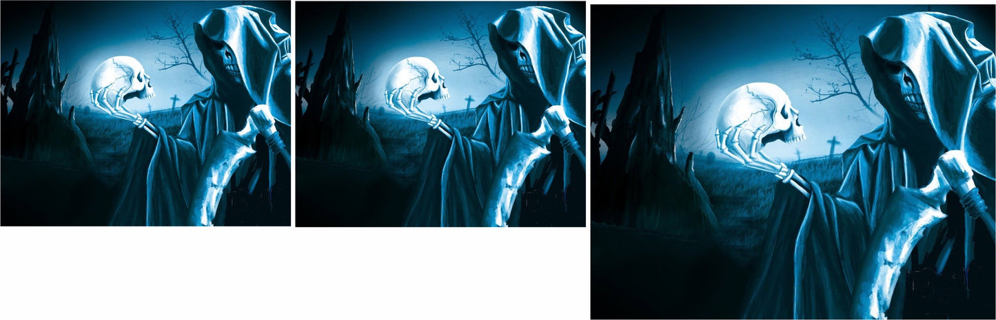 Grim reaper van mural water slide decal