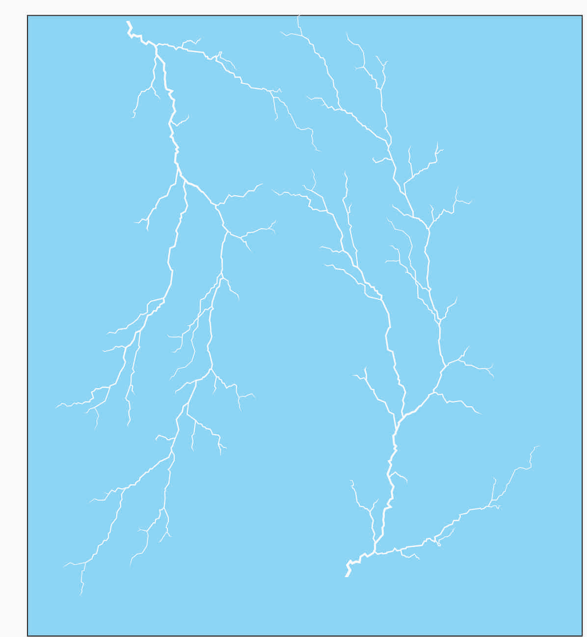 Lightning bolts scale Water Slide Decal Sheet