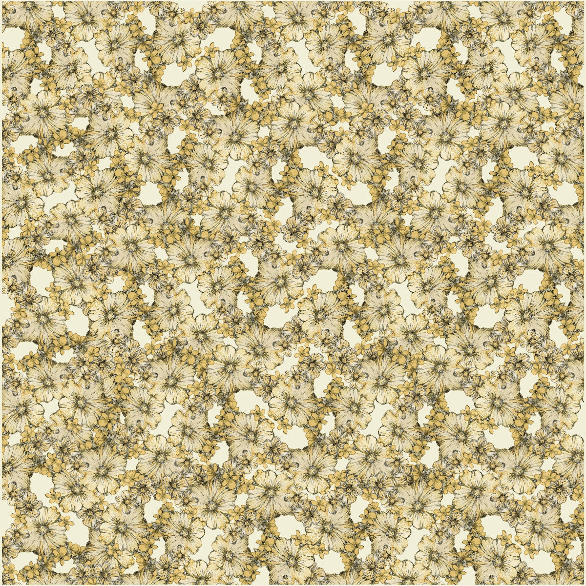 Mod top yellow floral Water Slide Decal Sheet