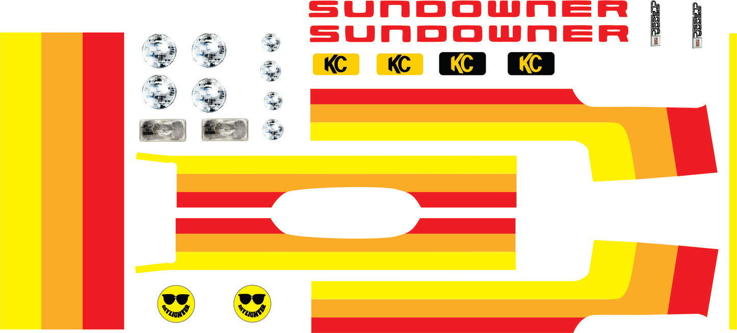 84 gmc sundowner decals