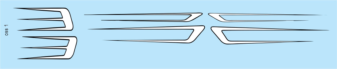 Scallop Old School water slide decals
