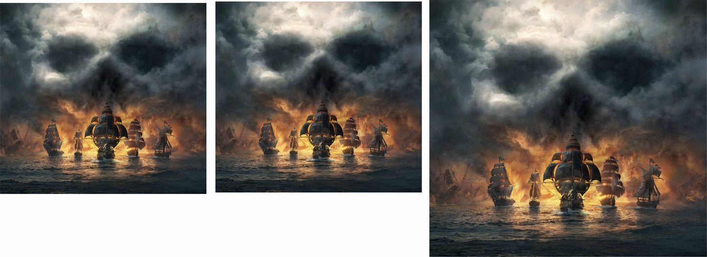 Pirate van mural water slide decal