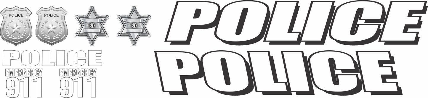 Police scale model decal