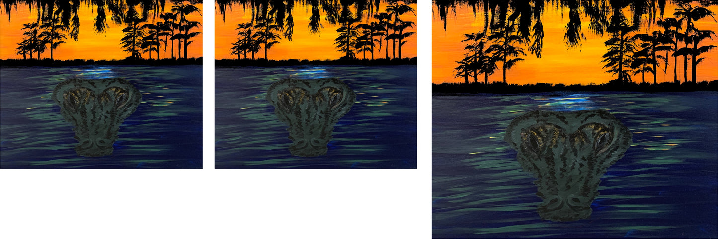 Everglades swamp van mural water slide decal