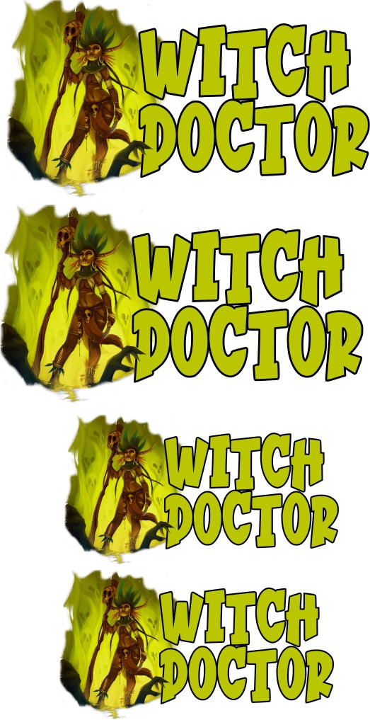 Witch Doctor Gasser style water slide decal