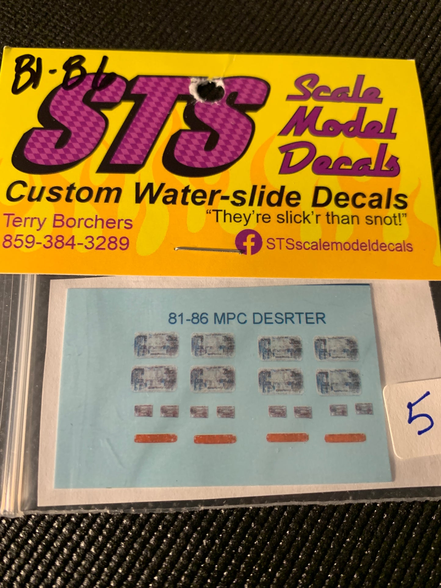 Headlights MPC 81-86 Water slide decals