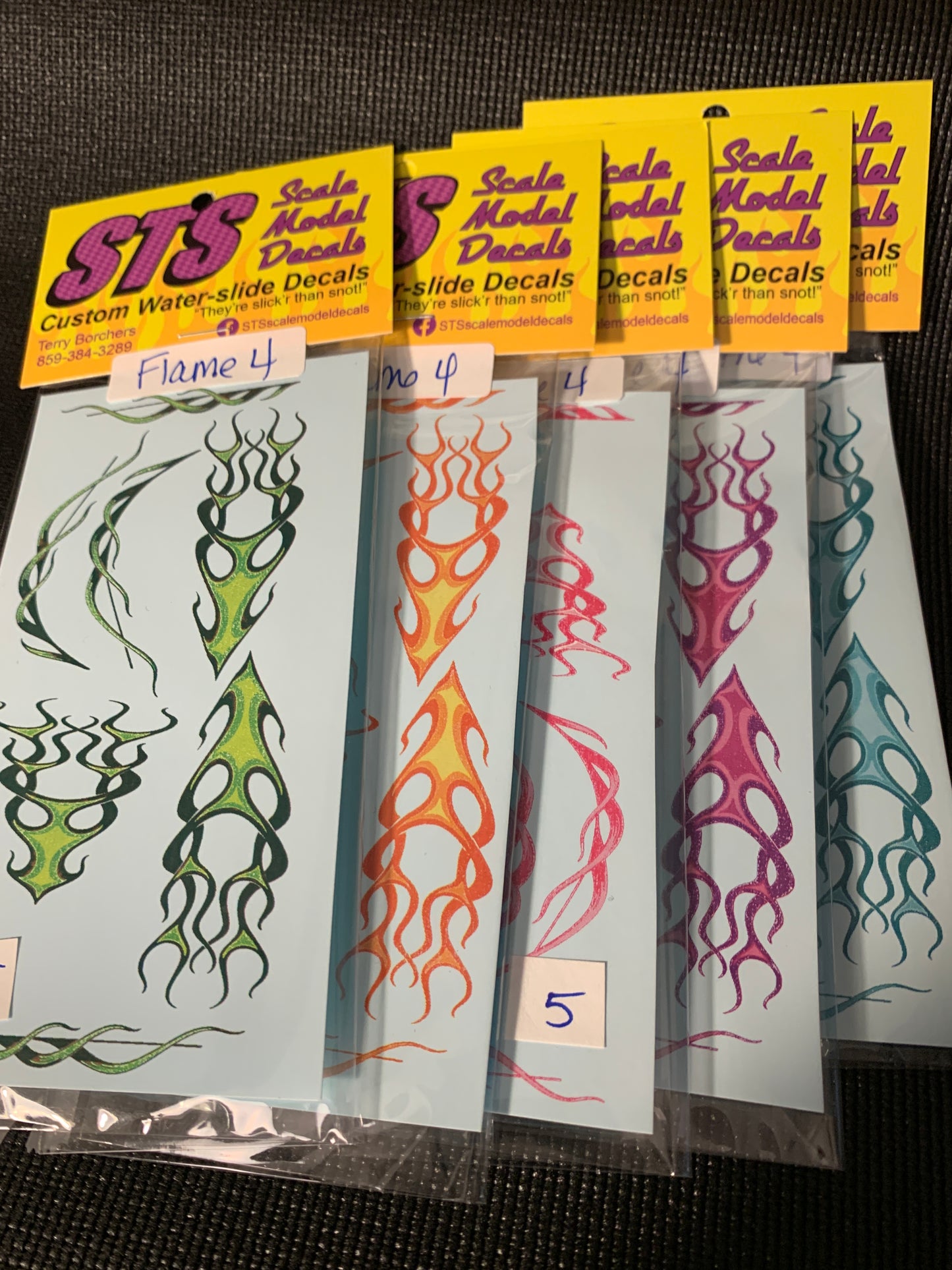 Flames #4 water slide decals