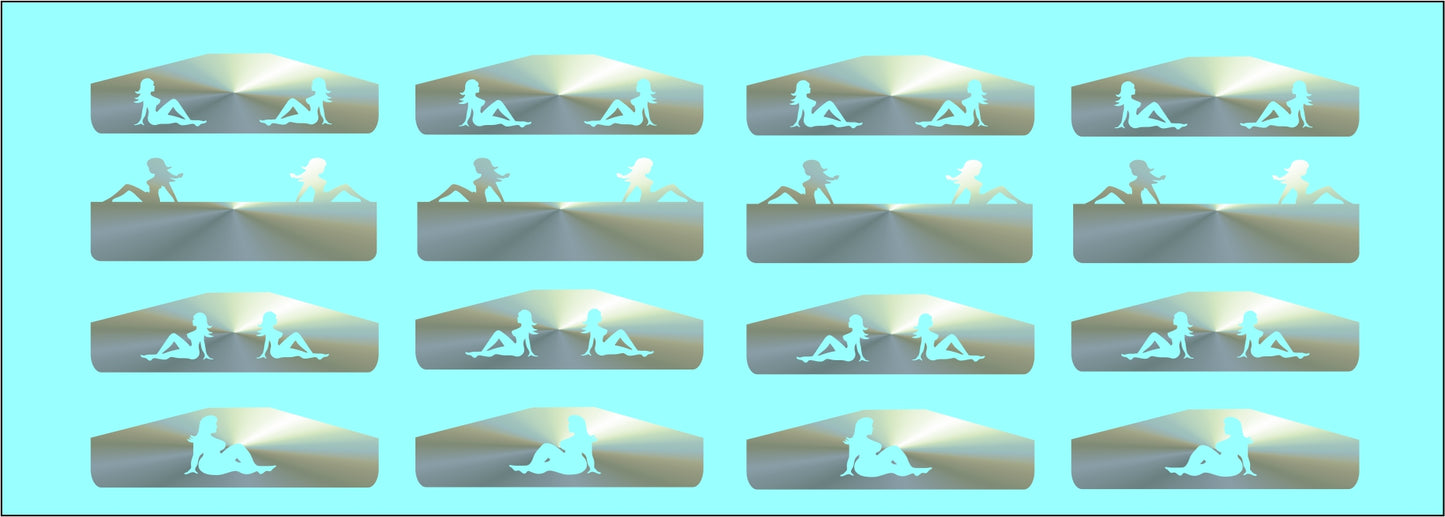 lady mud flaps water slide decals