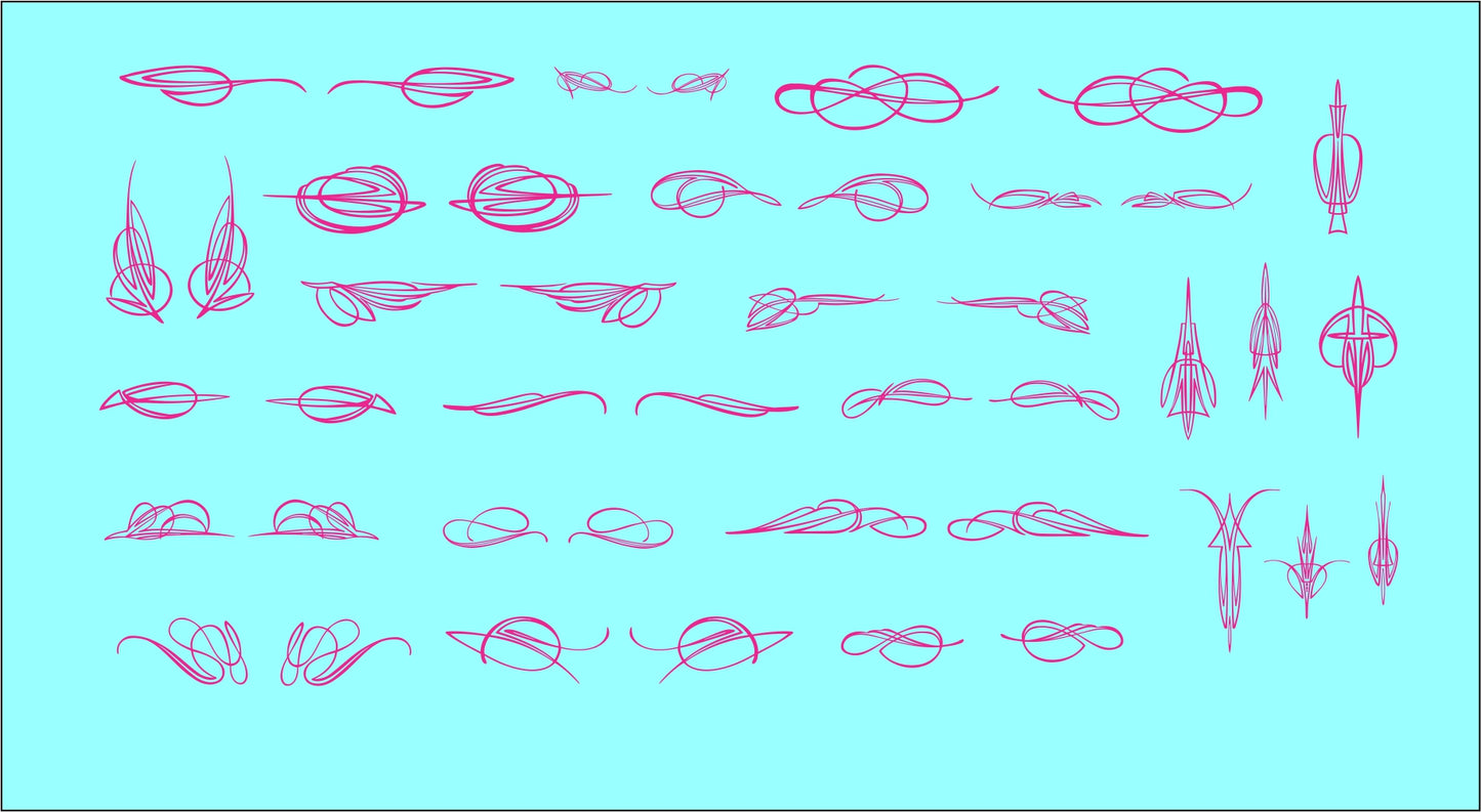 Pinstripes water slide decals