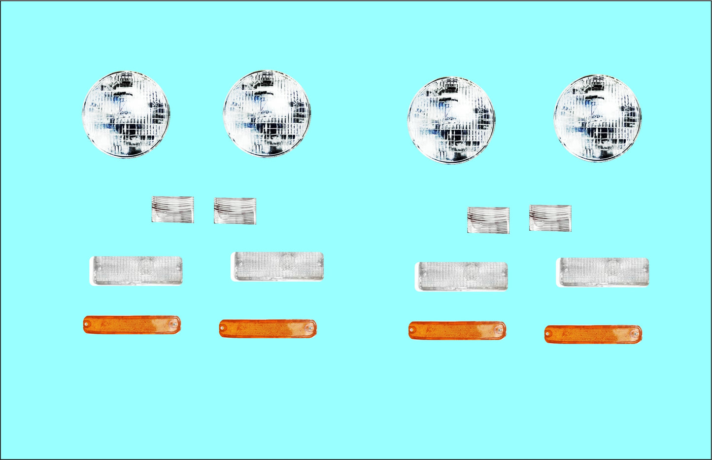 Headlights Revell-Mon 73-80 Water slide decals