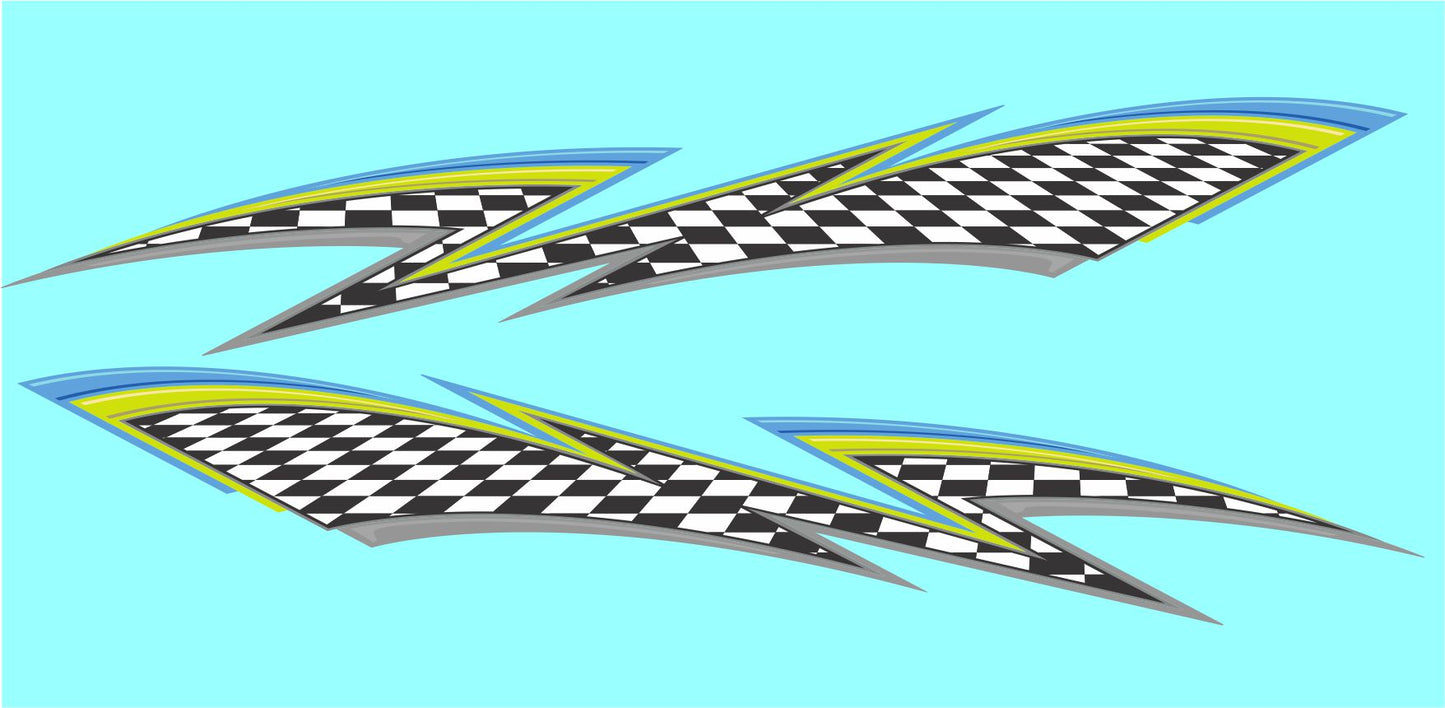 Checker Full Side #1 water slide decals