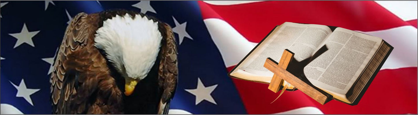 Flag God & Country window mural water slide decal