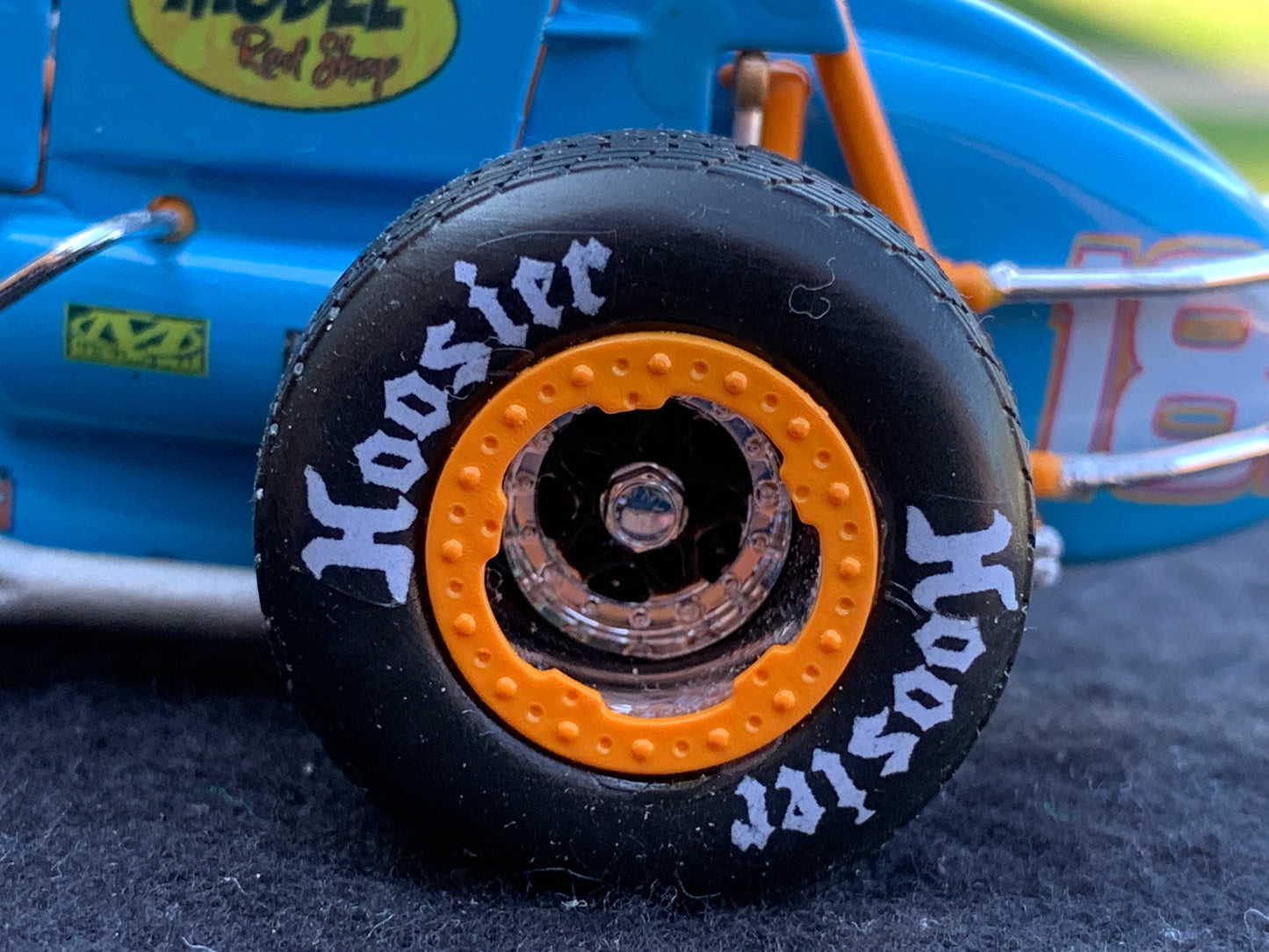 Hoosier late model WHITE tire water slide decals