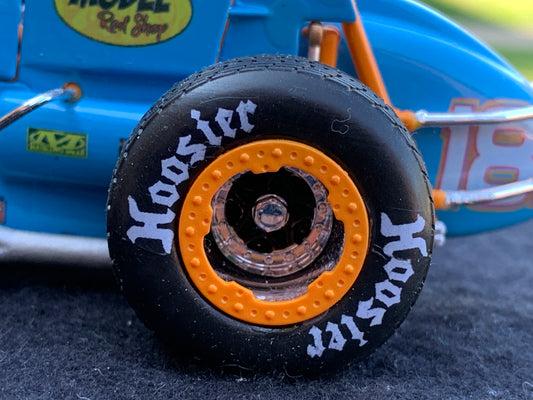 Hoosier sprint car tire WHITE water slide decals