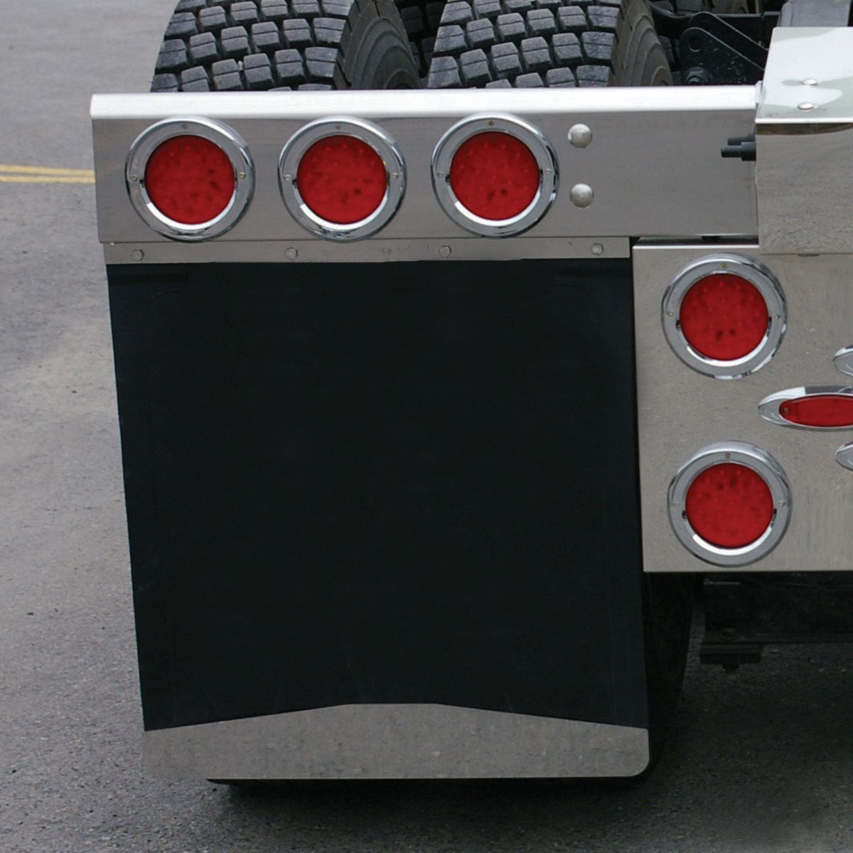 Peterbilt mud flaps weights Chrome Water Slide Decals